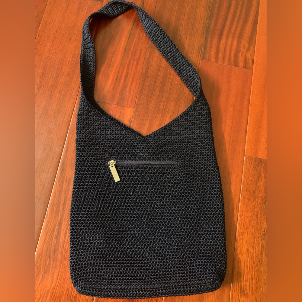 The Sak Crochet Navy Blue Shoulder Bag